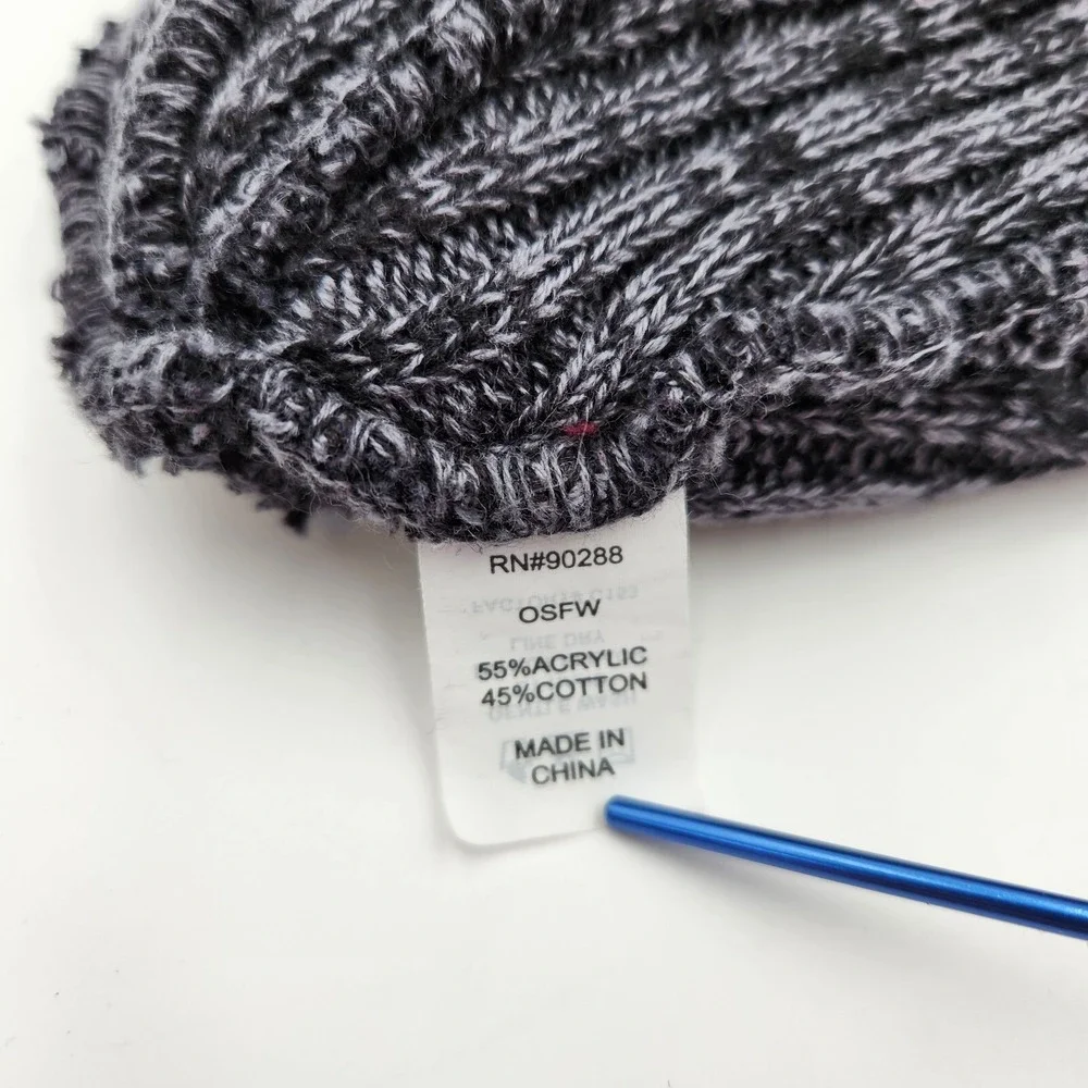 Adidas Beanie Cap Men's OSFW Heather Gray‎ Cotton Knitted Logo Cuffed Winter